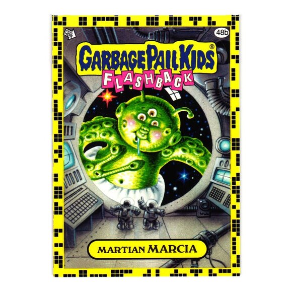 Garbage Pail Kids Flashback Martian Marcia 48b Trading Card GPK Sticker Yellow - Picture 1 of 2